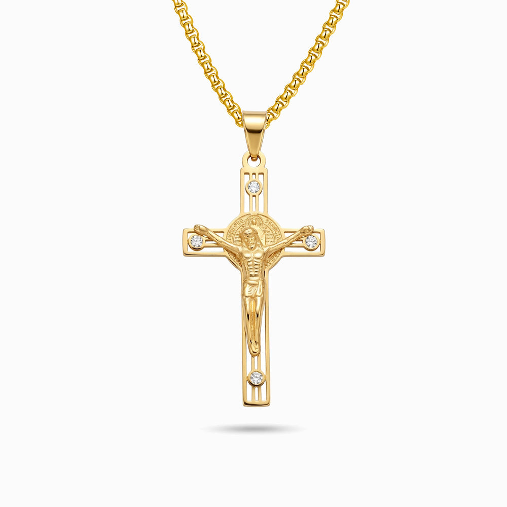 Colar Crucifixo CL5121D-RTE013 - Aço Inox