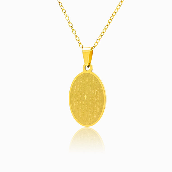 Colar Cruz CL1055 - Aço Inox Dourado