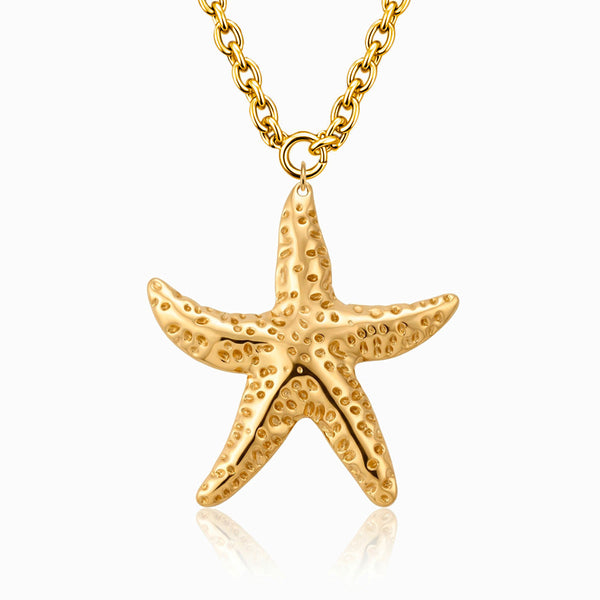 Colar Estrela do Mar CL0188 - Aço Inox Dourado