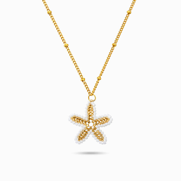 Colar Estrela do Mar Miyuki em Aço Inoxidável