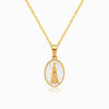 Colar Nossa Senhora CL0190 - Aço Inox Dourado