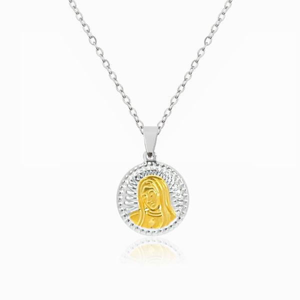 Colar Nossa Senhora CL1174 - Aço Inox Dourado e Prateado