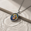 Colar Nossa Senhora de Fátima com Menino Jesus CL0680D-MBE015 - Aço Inox_scene