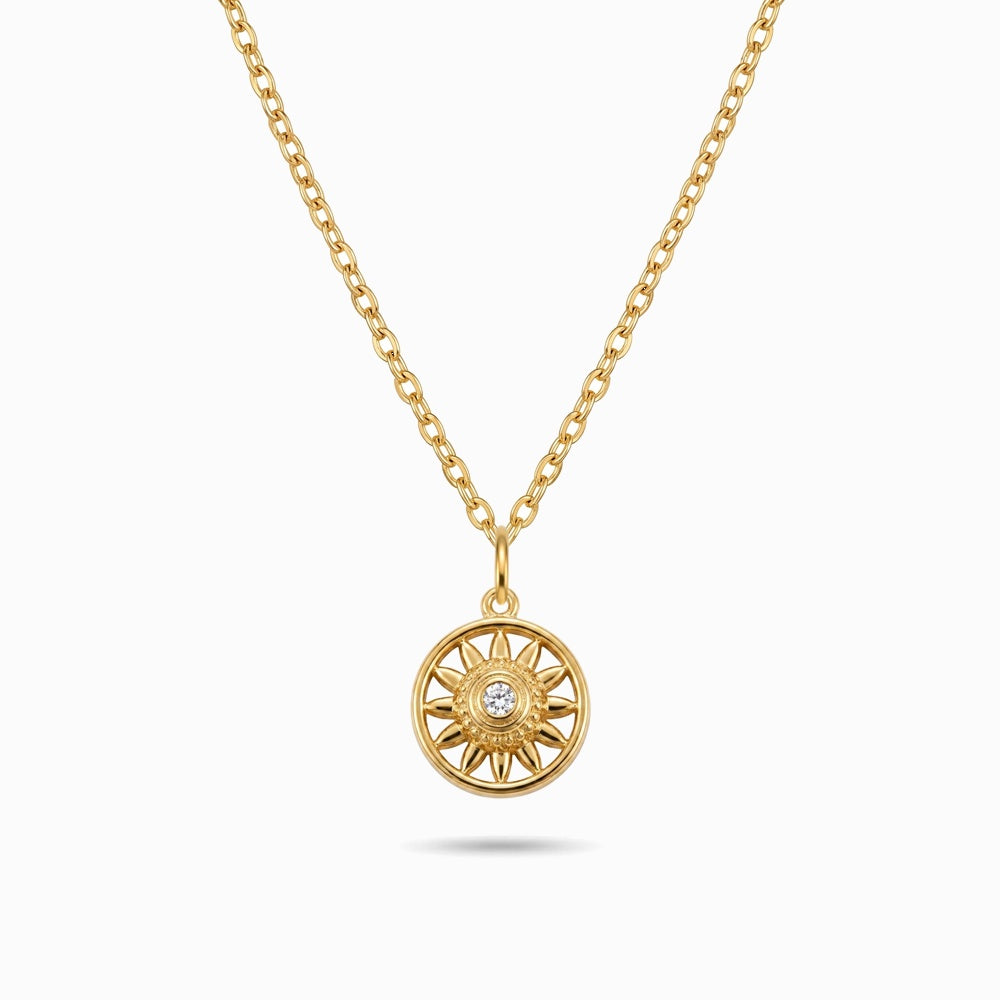 Colar Sol com Brilhante CL0470D-MBE008 - Aço Inox