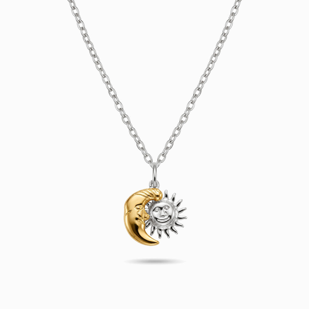 Colar Sol e Lua CL0467D-MBE013 - Aço Inox