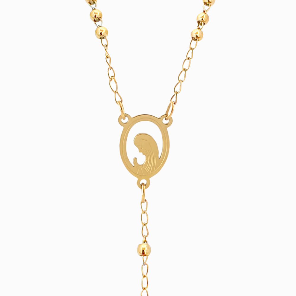 Colar Terço CL1958 - Aço Inox Dourado