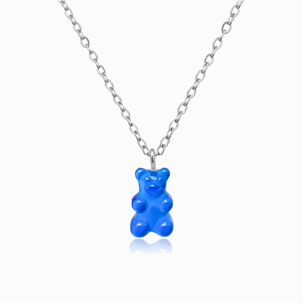 Colar Urso Azul - Aço Inox