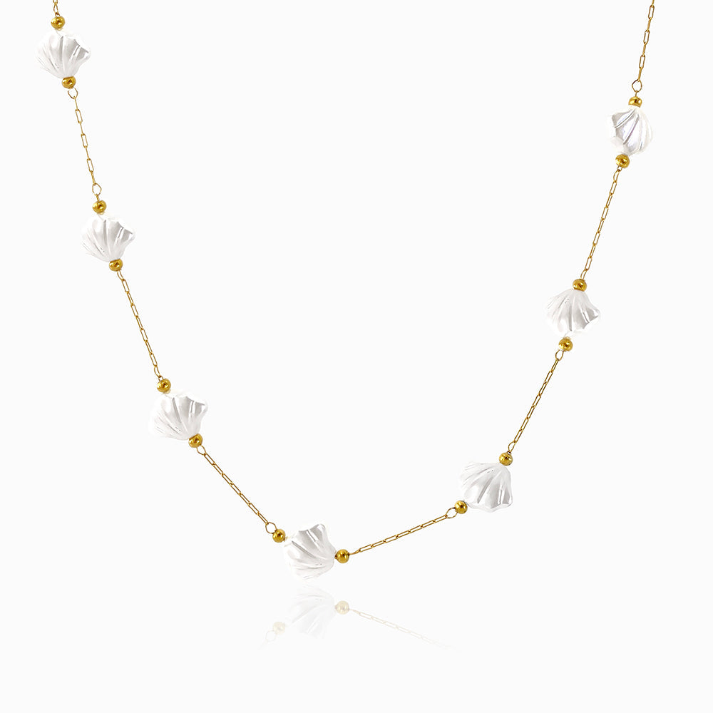 Colar com Pérolas Barrocas CL1925 - Aço Inox