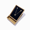 Conjunto 3pçs Colar/Brincos Pedra de Nascimento TC0010 - Aço Inox Dourado