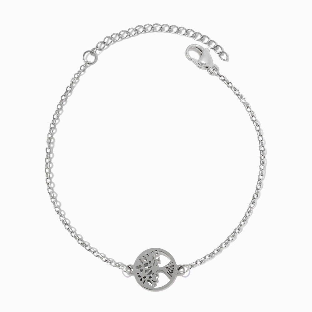 Pulseira Árvore da Vida SL2331 - Aço Inox Prateado