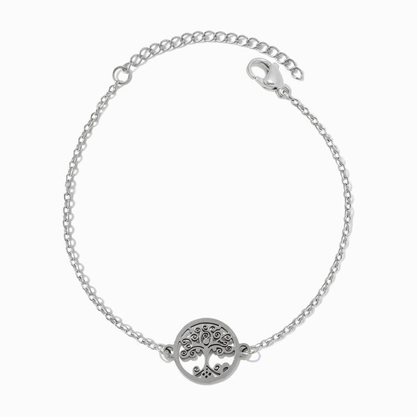 Pulseira Árvore da Vida SL2334 - Aço Inox Prateado