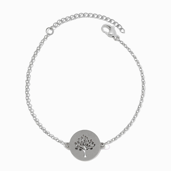 Pulseira Árvore da Vida SL2336 - Aço Inox Prateado