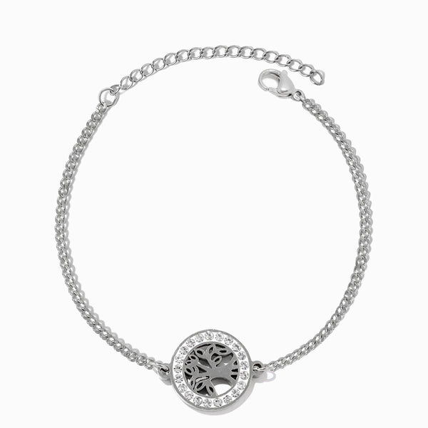 Pulseira Árvore da Vida SL2337 - Aço Inox Prateado