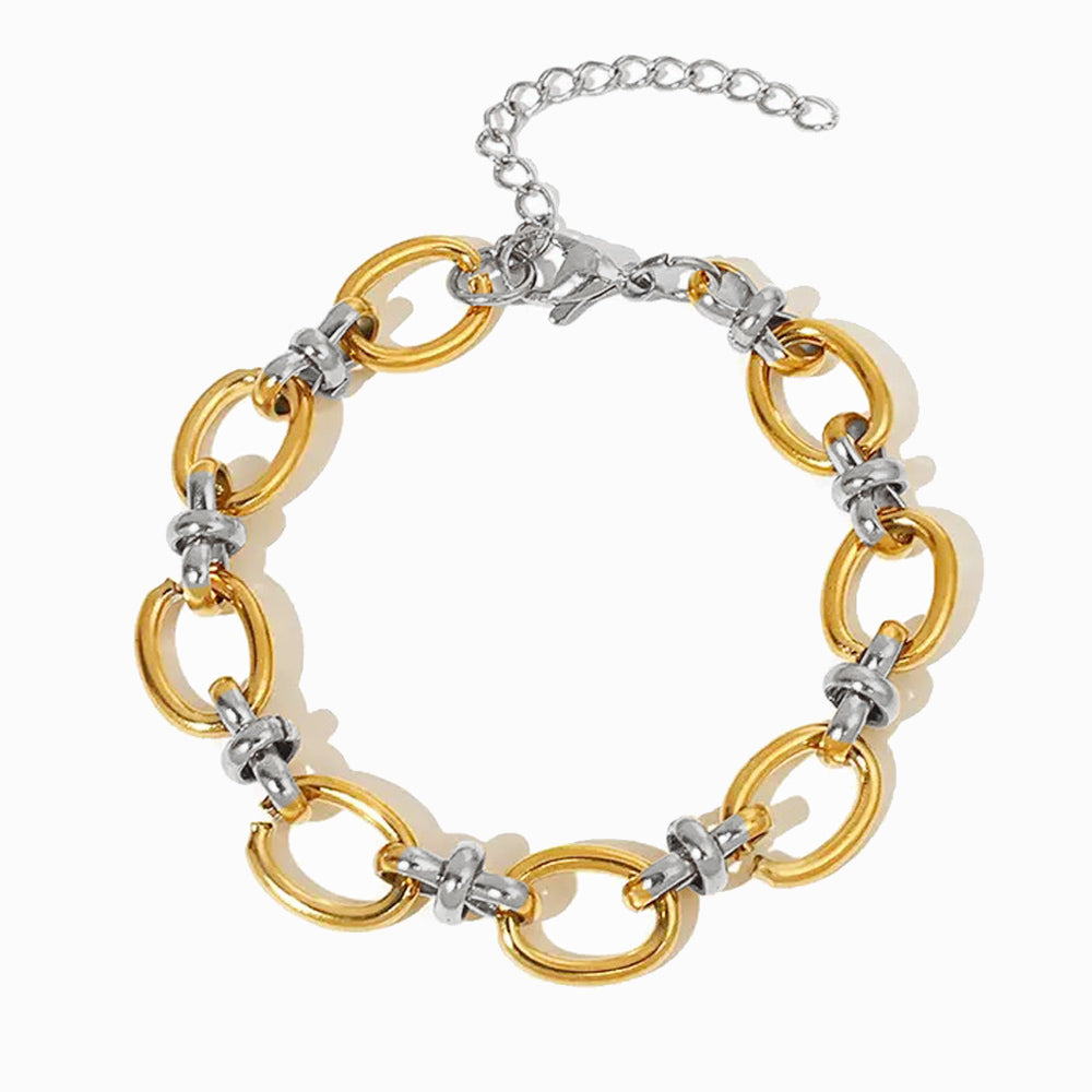 Pulseira Hip Hop Bicolor SL2358 - Aço Inox
