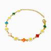 Pulseira com Margaridas e Trevos SL2168 - Aço Inox