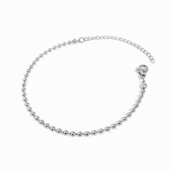 Pulseira com Bolinhas 2mm em Aço Inoxidável