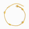 Pulseira com Bolinhas SL2156 - Aço Inox Dourado