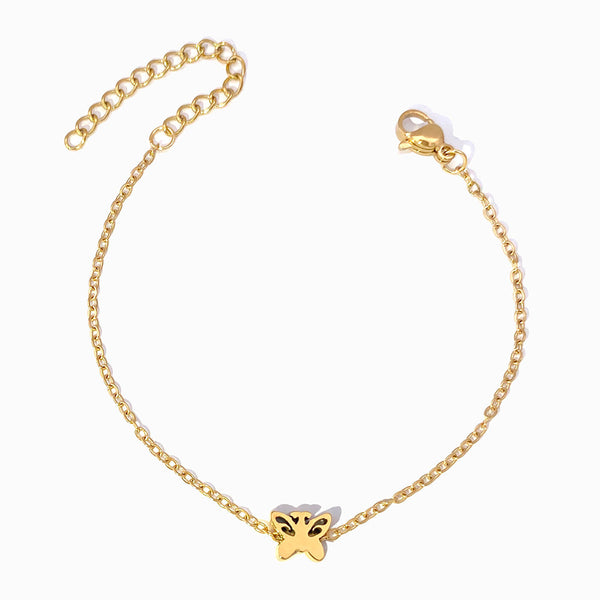 Pulseira com Borboleta SL2248 - Aço Inox  Dourado