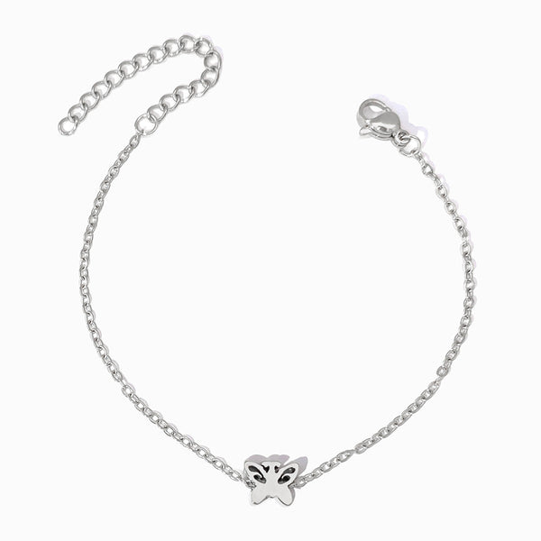 Pulseira com Borboleta SL2248 - Aço Inox Prateado