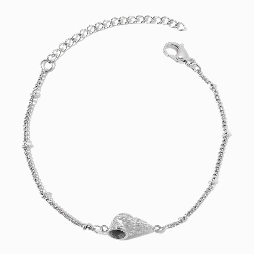 Pulseira com Búzio SL2191 - Aço Inox Prateado