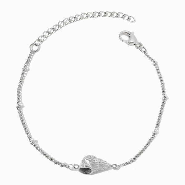 Pulseira com Búzio SL2191 - Aço Inox Prateado