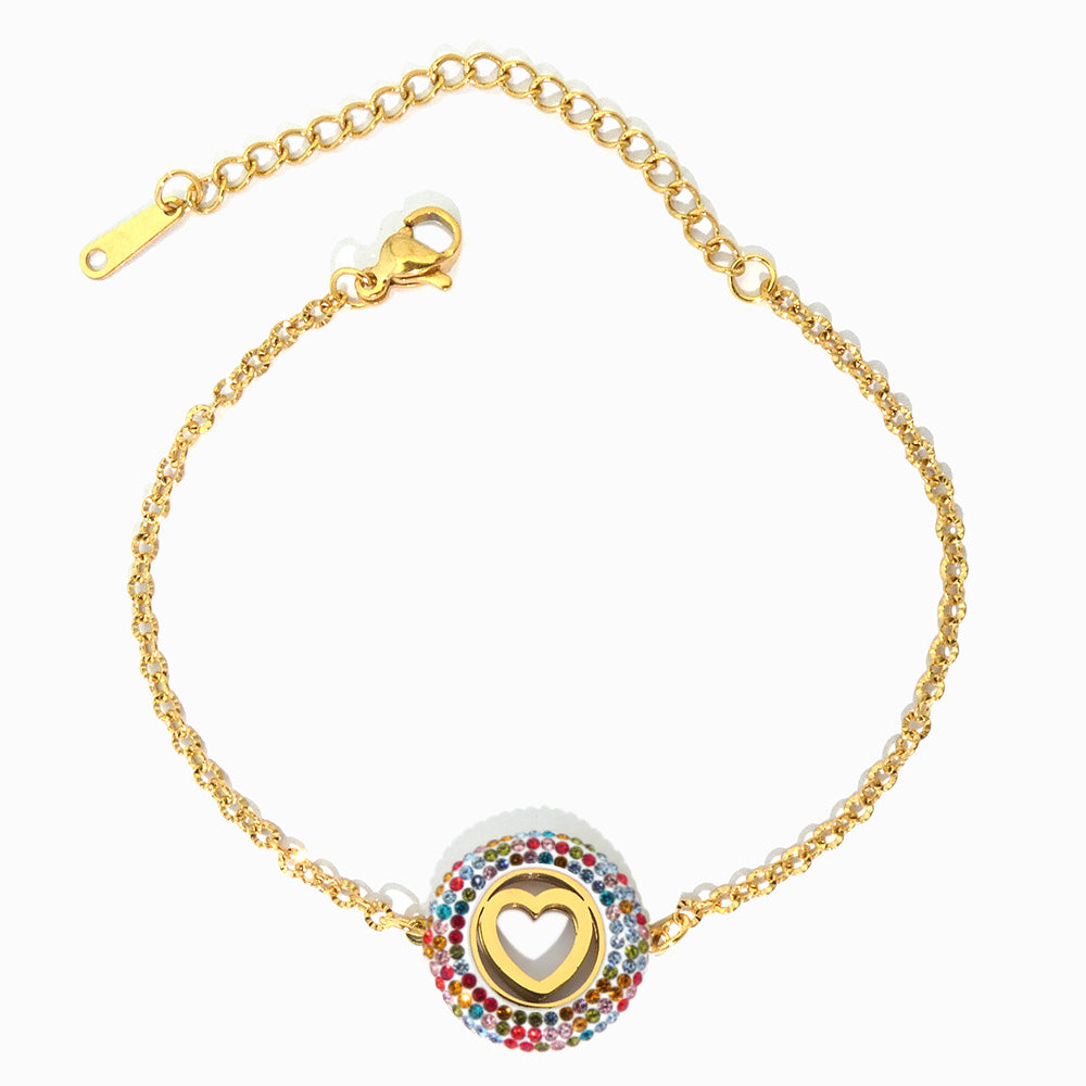 Pulseira com Coração SL3102 - Aço Inox