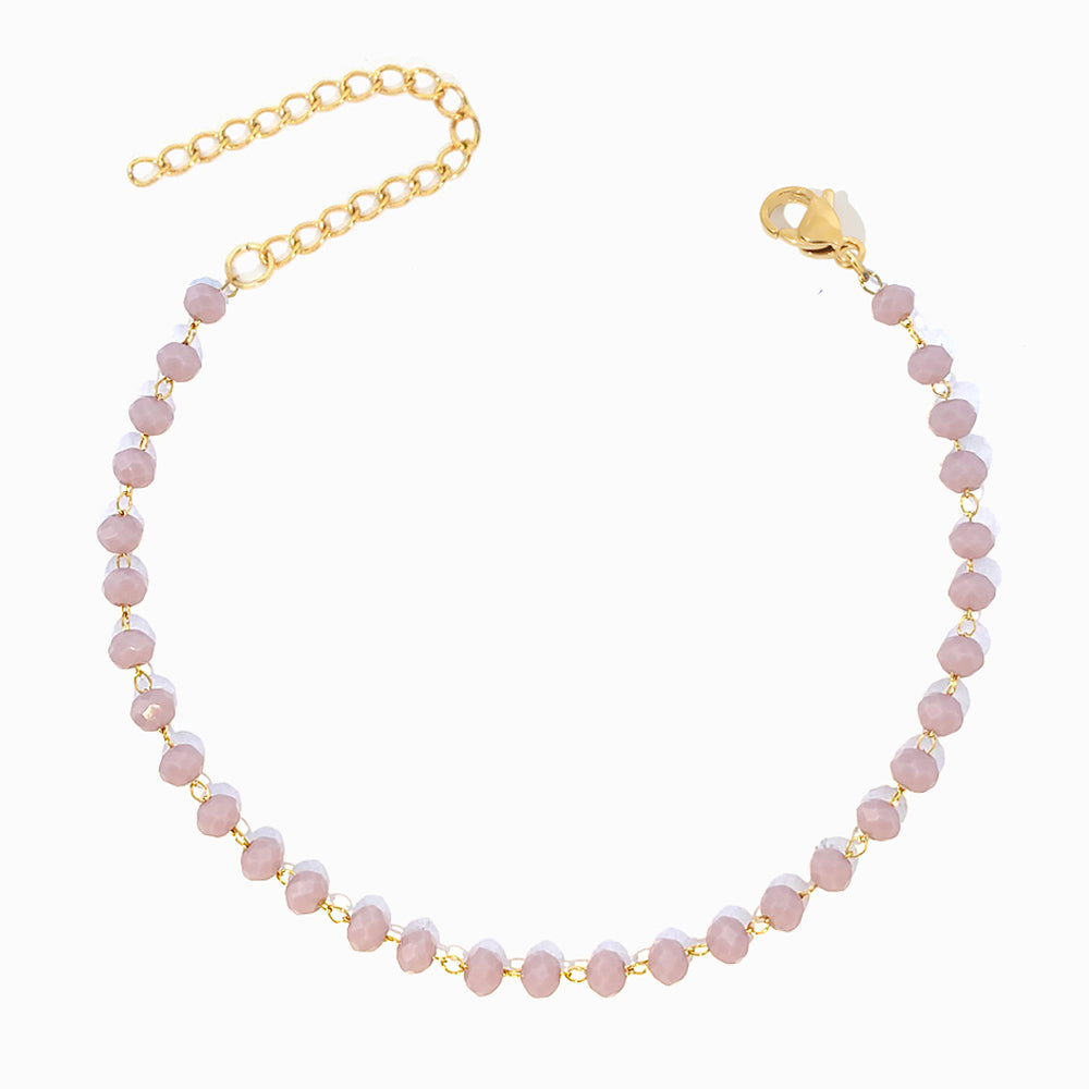 Pulseira com Cristal Lavanda SL2268 - Aço Inox