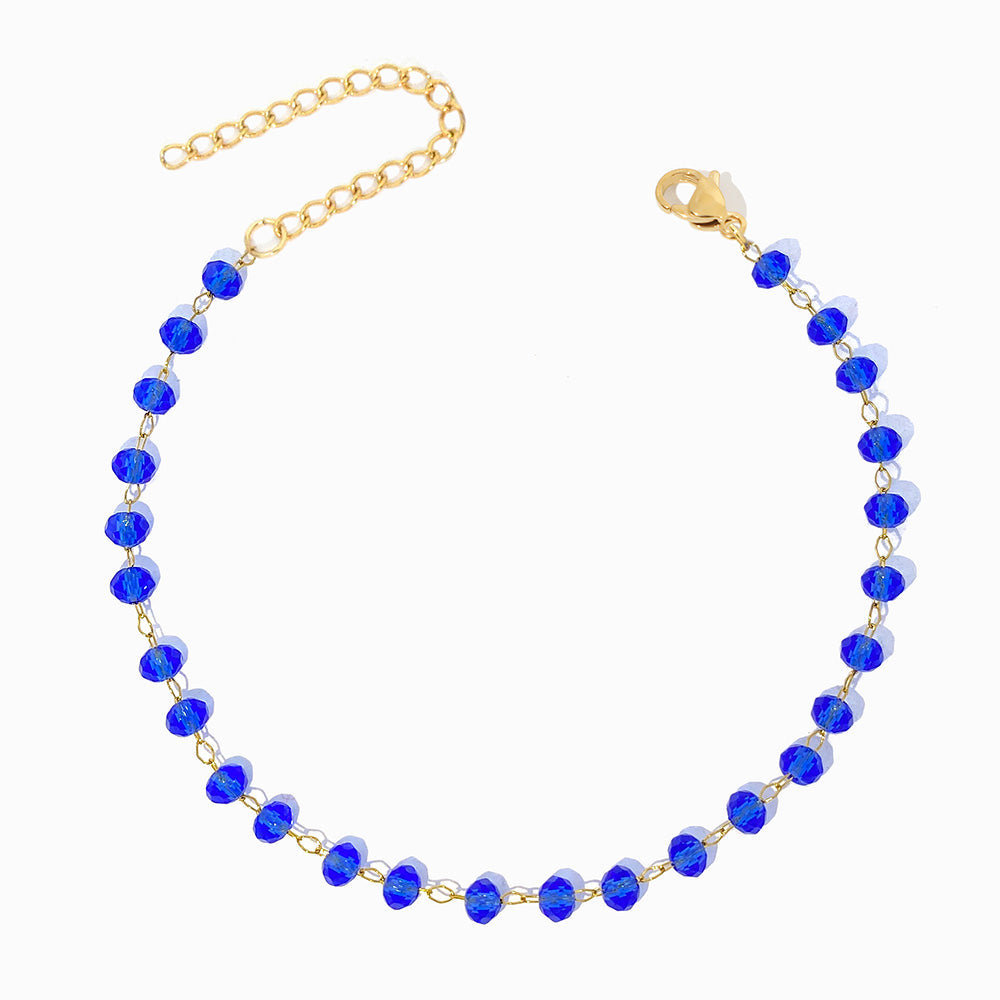 Pulseira com Cristal Azulão SL2259 - Aço Inox