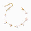 Pulseira com Quartzo Rosa SL8016 - Aço Inox
