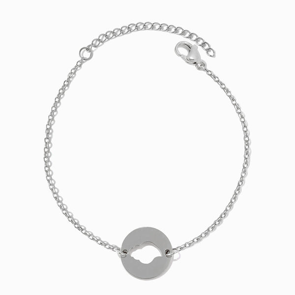 Pulseira Coração de Viana SL2339 - Aço Inox Prateado