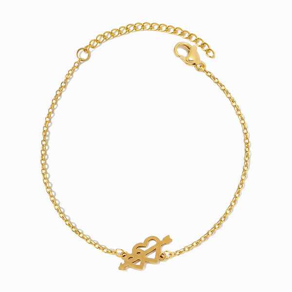 Pulseira Coração SL2317 - Aço Inox Dourado