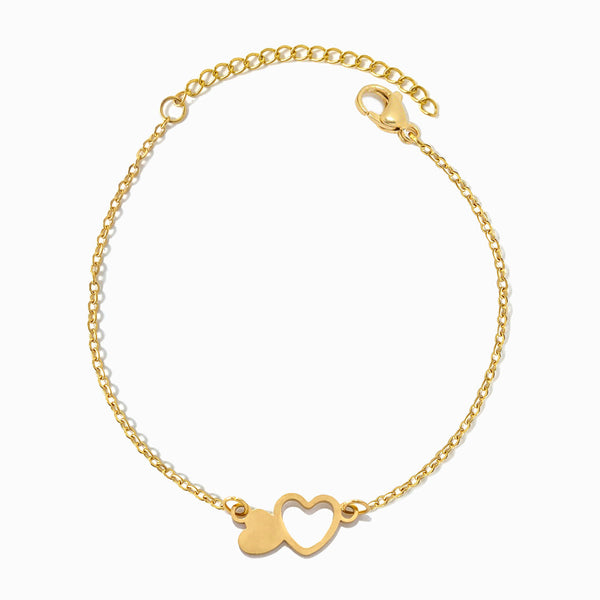 Pulseira Coração SL2320 - Aço Inox Dourado