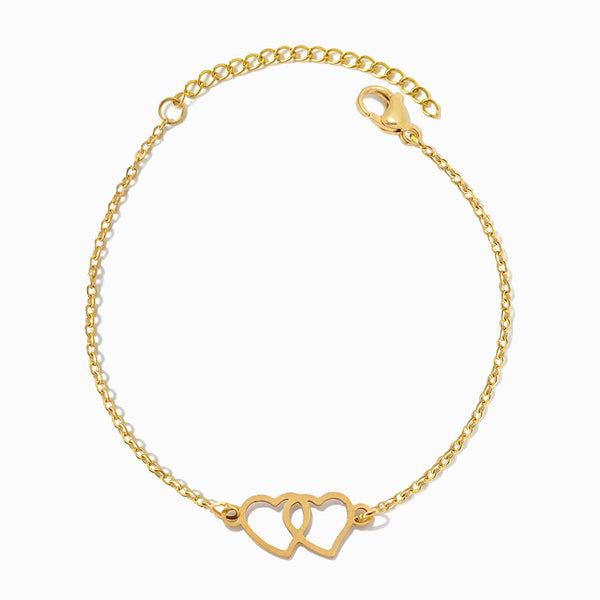 Pulseira Coração SL2323 - Aço Inox Dourado