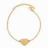 Pulseira Coração SL2326 - Aço Inox Dourado