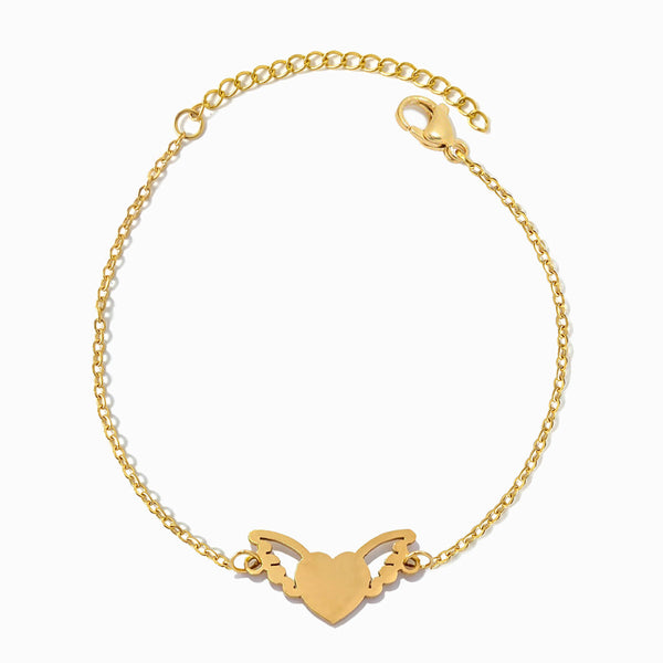 Pulseira Coração SL2327 - Aço Inox Dourado