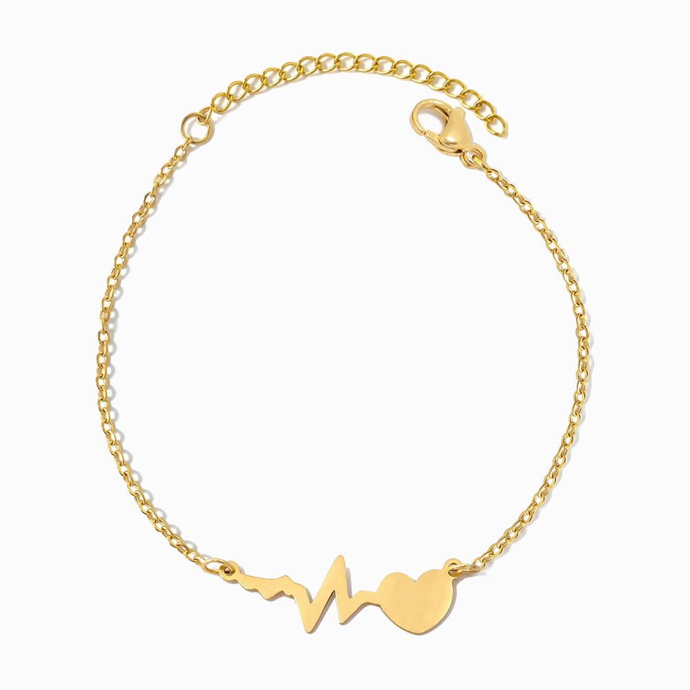 Pulseira Coração SL2328 - Aço Inox Dourado