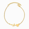 Pulseira Coração SL2328 - Aço Inox Dourado