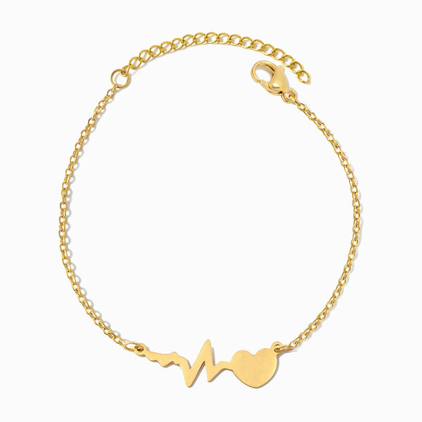 Pulseira Coração SL2328 - Aço Inox Dourado