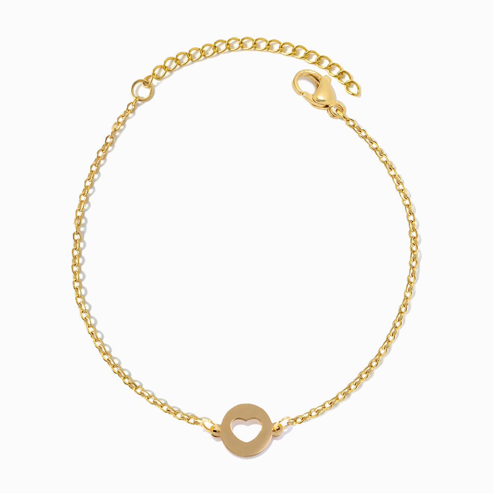 Pulseira Coração SL2330 - Aço Inox Dourado
