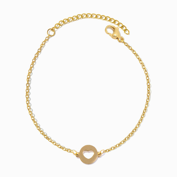 Pulseira Coração SL2330 - Aço Inox Dourado
