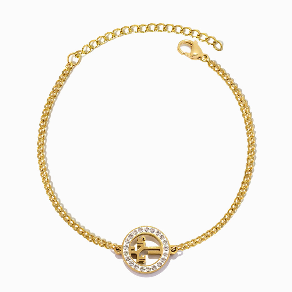 Pulseira Cruz SL2342 - Aço Inox Dourado