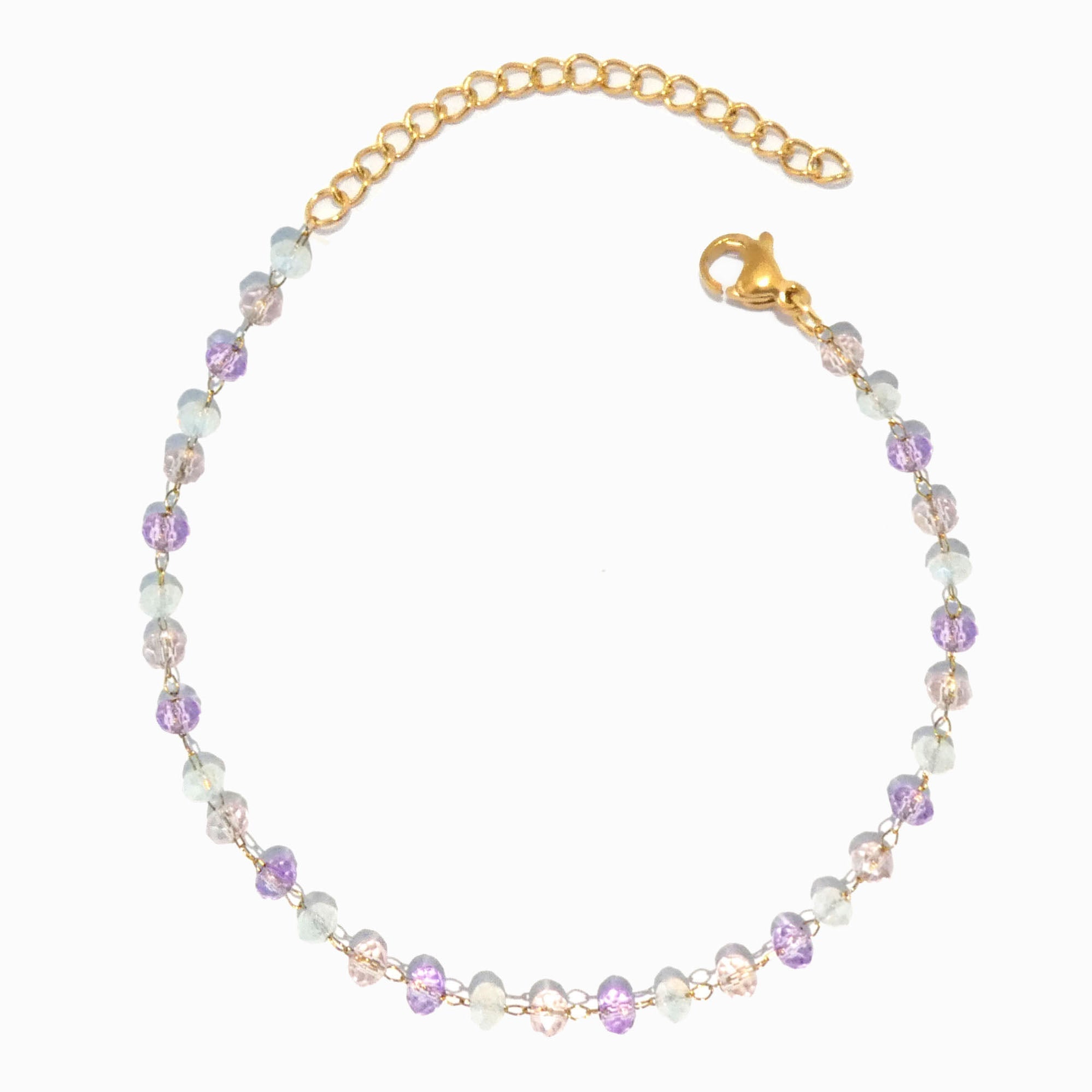 Pulseira de Pé com Cristal SL2209 - Aço Inox