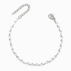 Pulseira de Pé com Pérolas SL2113 - Aço Inox Prateado