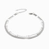 Pulseira Dupla 18+3cm SL2229 - Aço Inox Prateado