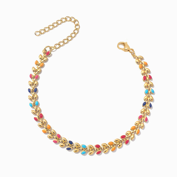 Pulseira Espiga de Trigo em Aço Inoxidável