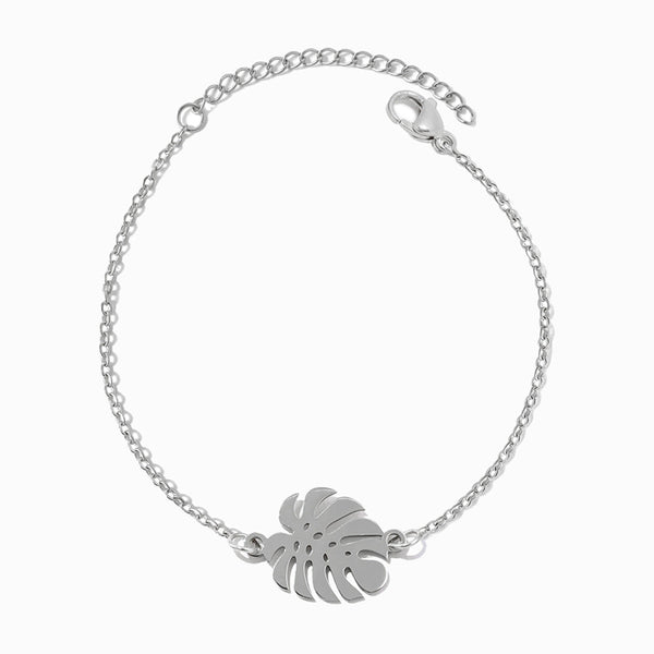 Pulseira Folha Palmeira SL2353 - Aço Inox Prateado