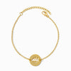 Pulseira Folha Palmeira SL2360 - Aço Inox Dourado