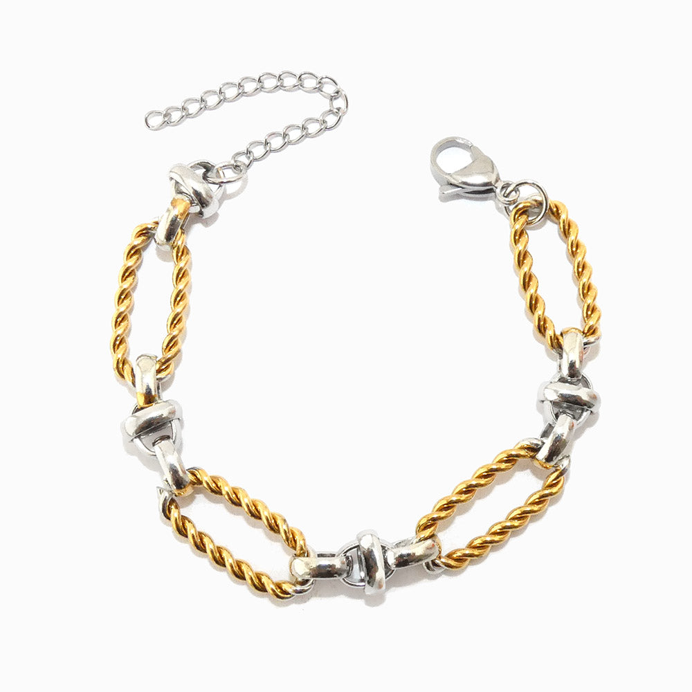 Pulseira Hip Hop Bicolor SL2231 - Aço Inox