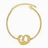 Pulseira Mãe e Filho Amor Eterno SL2365 - Aço Inox Dourado