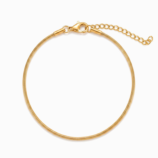 Pulseira de Pé Minimalista em Aço Inoxidável 2mm